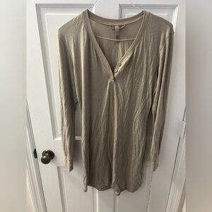 Skims Henley, long sleeve dress